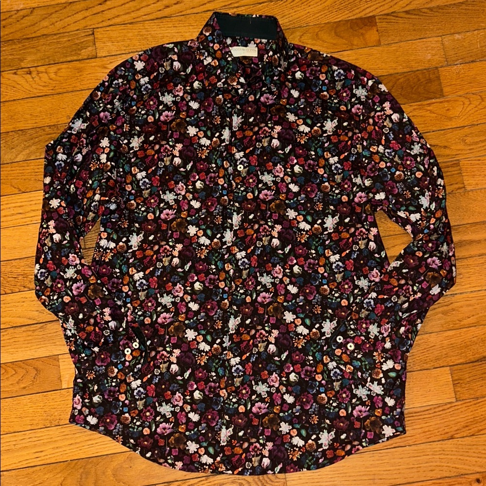 Poggianti 1958 sz S 100% Italian cotton Floral Shirt